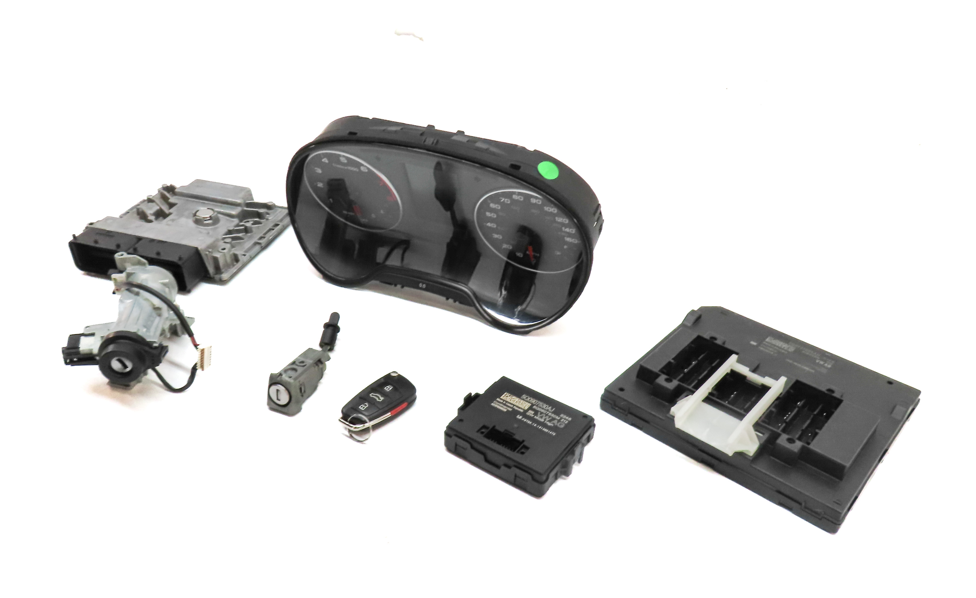 2016 AUDI A3 (8V) 1.8L CNSB TURBO ENGINE ECM BCM IMMOBILIZER MODULE LOCK KEY SET — exact item pictured